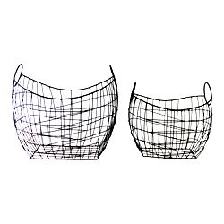 Set of 2 Wire Storage Baskets Set of 2 Wire Storage Baskets