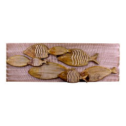 School Of Fish Wooden Wall Art, 97x33cm School Of Fish Wooden Wall Art, 97x33cm
