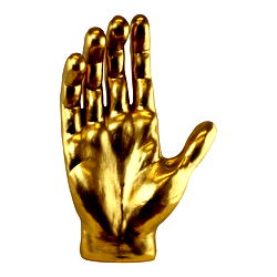 Large Gold Decorative Hand Ornament Large Gold Decorative Hand Ornament