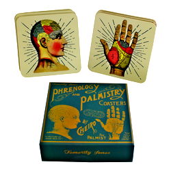 Set of 6 Phrenology & Palmistry Coasters Set of 6 Phrenology & Palmistry Coasters