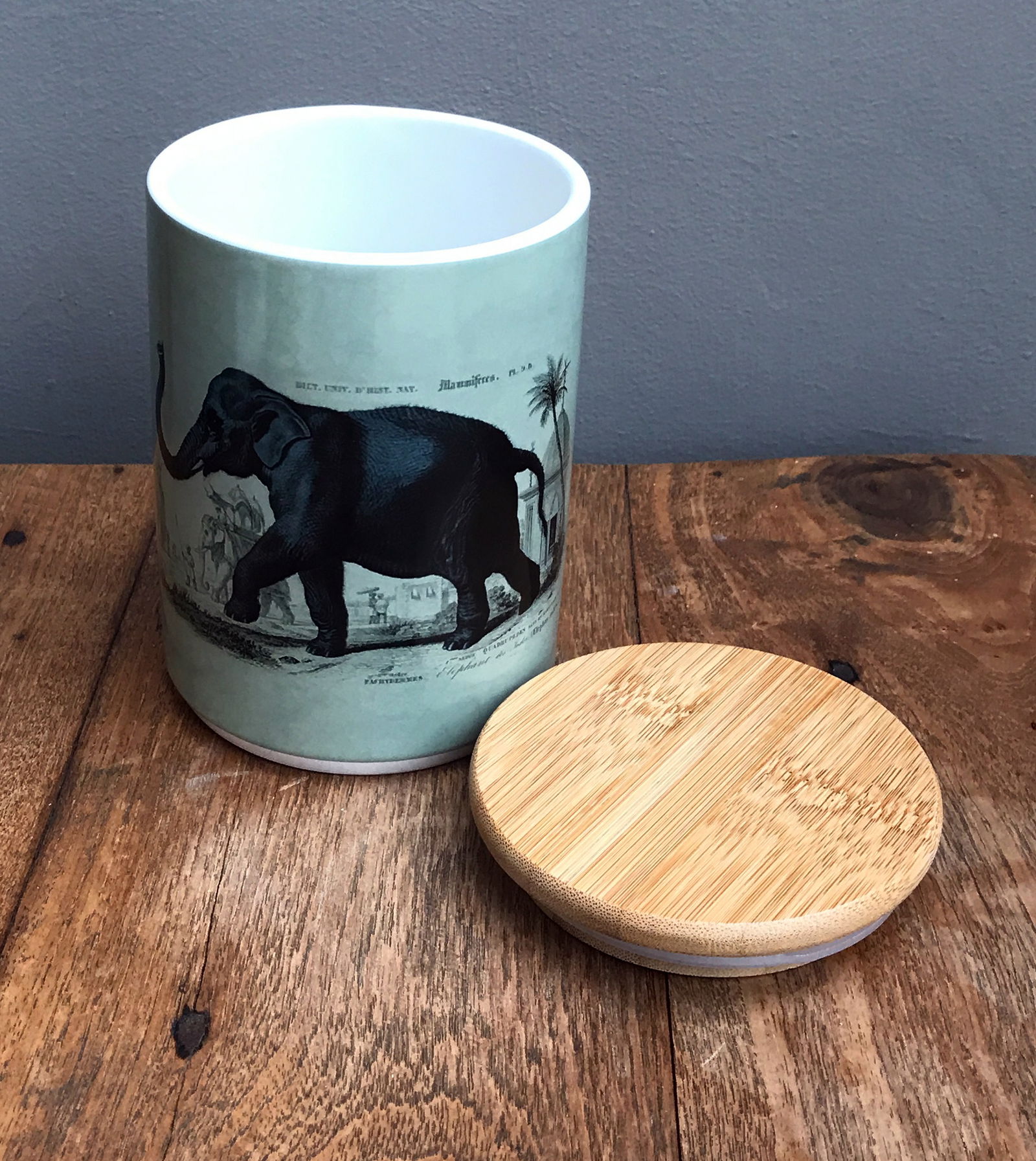 Ceramic Canister With Elephant Ceramic Canister With Elephant