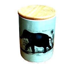 Ceramic Canister With Elephant Ceramic Canister With Elephant