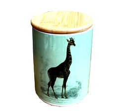 Ceramic Canister With Giraffe Ceramic Canister With Giraffe