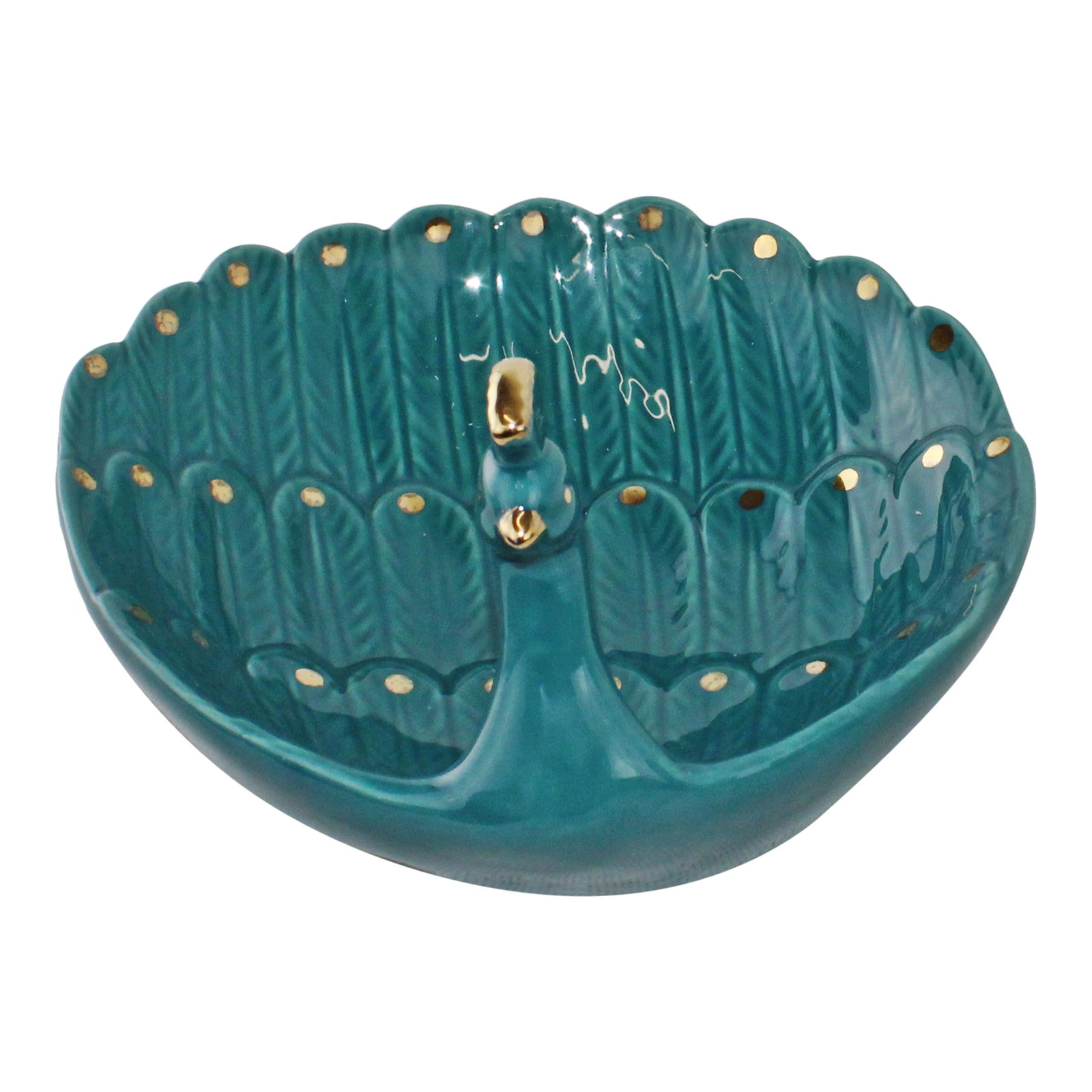 Ceramic Peacock Trinket Dish Ceramic Peacock Trinket Dish