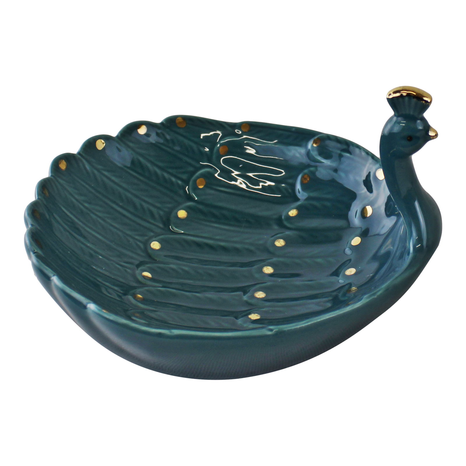 Ceramic Peacock Trinket Dish Ceramic Peacock Trinket Dish