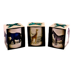 Set of 3 Tropical Safari Candlepots Set of 3 Tropical Safari Candlepots