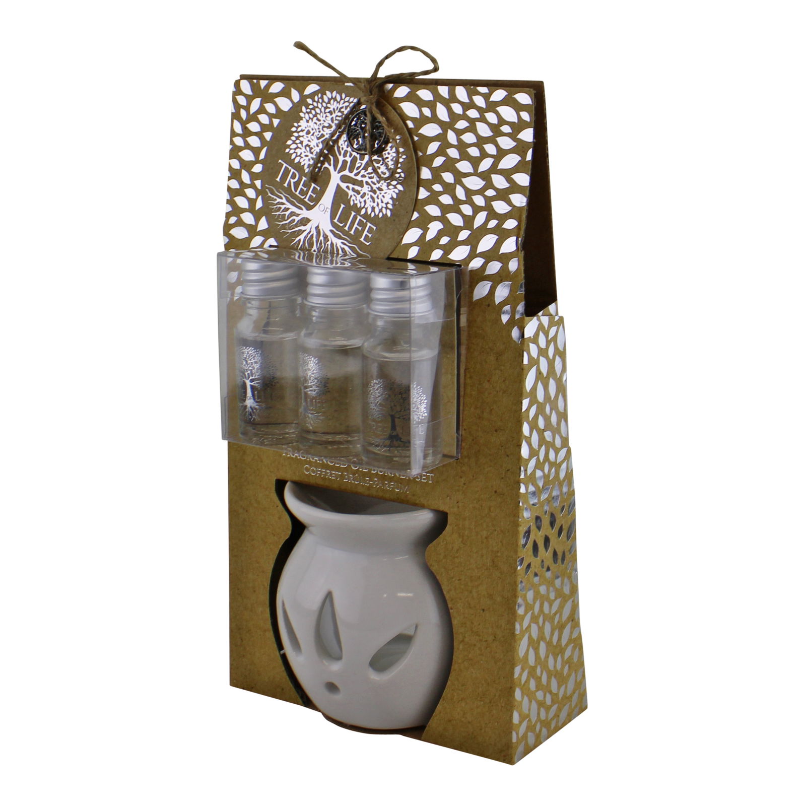 Ceramic Oil Burner With 3 Bottles of Sandalwood Fragranced Oil Ceramic Oil Burner With 3 Bottles of Sandalwood Fragranced Oil