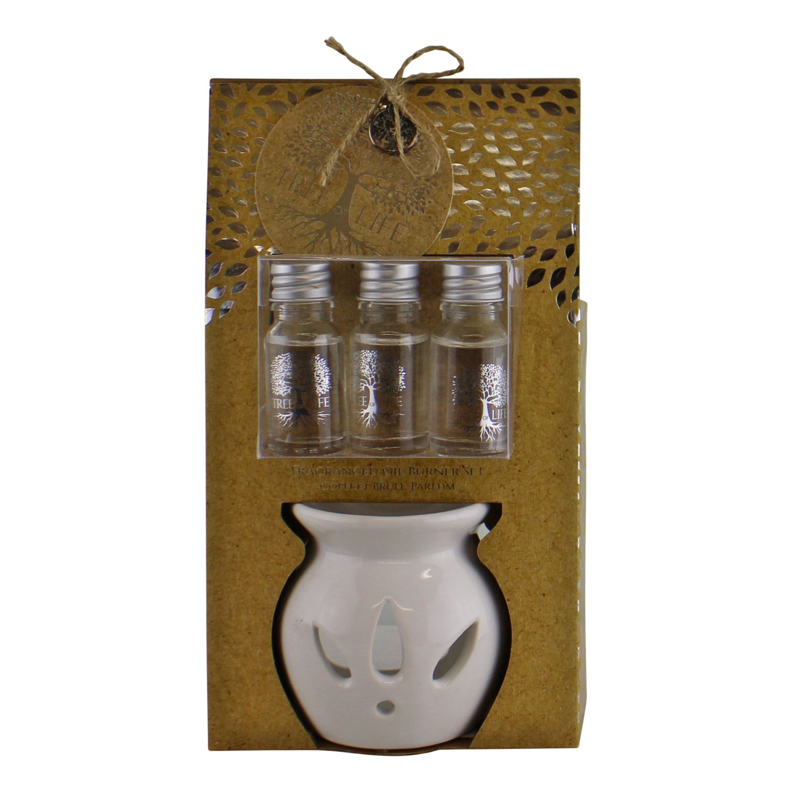 Ceramic Oil Burner With 3 Bottles of Sandalwood Fragranced Oil Ceramic Oil Burner With 3 Bottles of Sandalwood Fragranced Oil