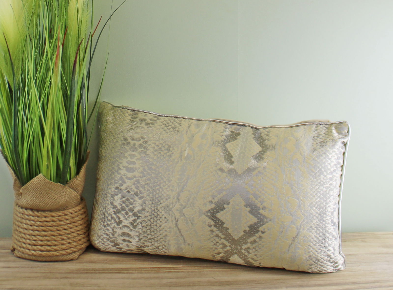 Rectangular Scatter Cushion, Snake Print Design, 30x50cm Rectangular Scatter Cushion, Snake Print Design, 30x50cm