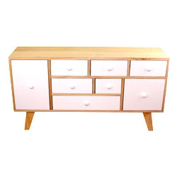 9 Drawer White & Wooden Storage Unit 9 Drawer White & Wooden Storage Unit