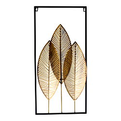 Three Leaf Metal Wall Hanging Ornament Three Leaf Metal Wall Hanging Ornament