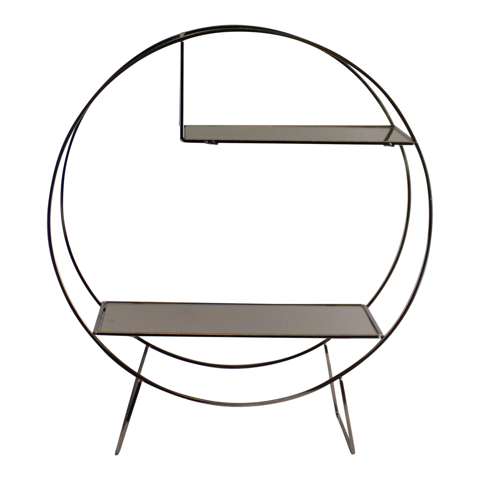 Silver Metal Freestanding Shelving Unit With Mirrored Shelves Silver Metal Freestanding Shelving Unit With Mirrored Shelves
