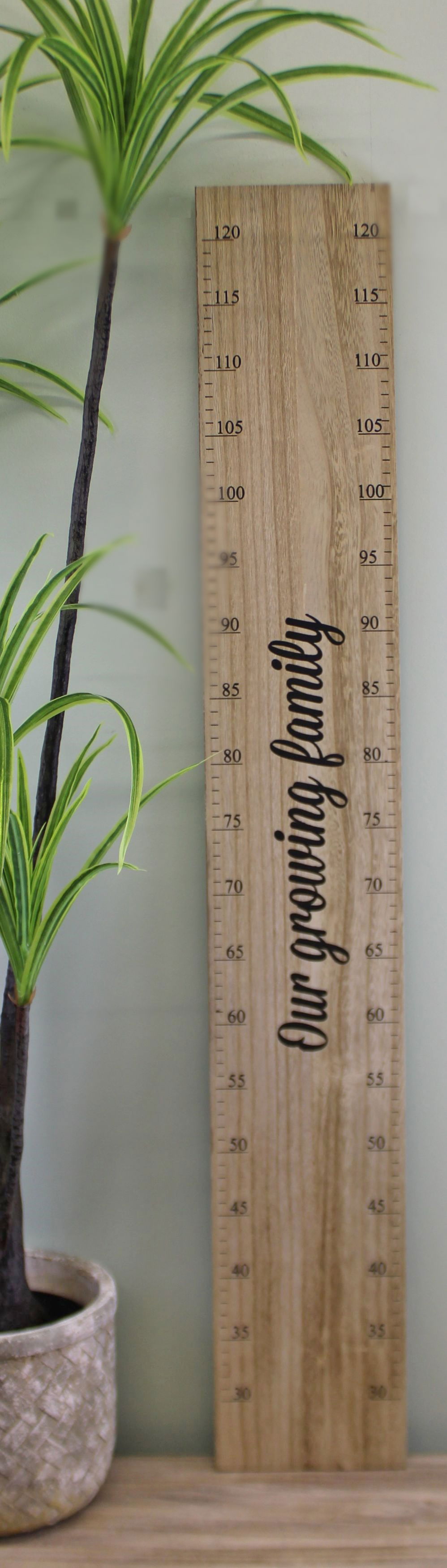 Height Chart Wall Plaque, Our Growing Family, 100cm Height Chart Wall Plaque, Our Growing Family, 100cm