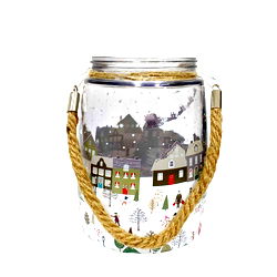 Christmas Market Lantern Grey With Rope Handel Christmas Market Lantern Grey With Rope Handel