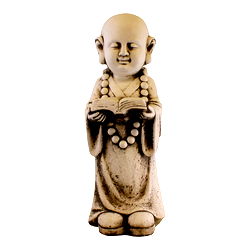 Stone Effect Garden Ornament, Monk Reading Stone Effect Garden Ornament, Monk Reading