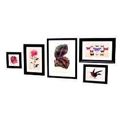 Set of 5 Boho Art in Black Frames Set of 5 Boho Art in Black Frames