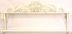 Cream Scroll Towel Rail And Shelf Cream Scroll Towel Rail And Shelf