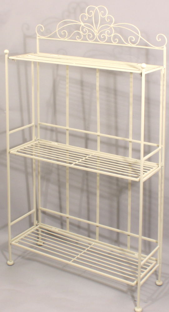 Cream Scroll 3 Tier Standing Rack Cream Scroll 3 Tier Standing Rack