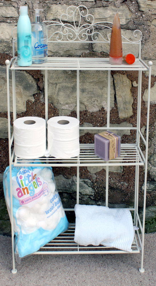 Cream Scroll 3 Tier Standing Rack Cream Scroll 3 Tier Standing Rack