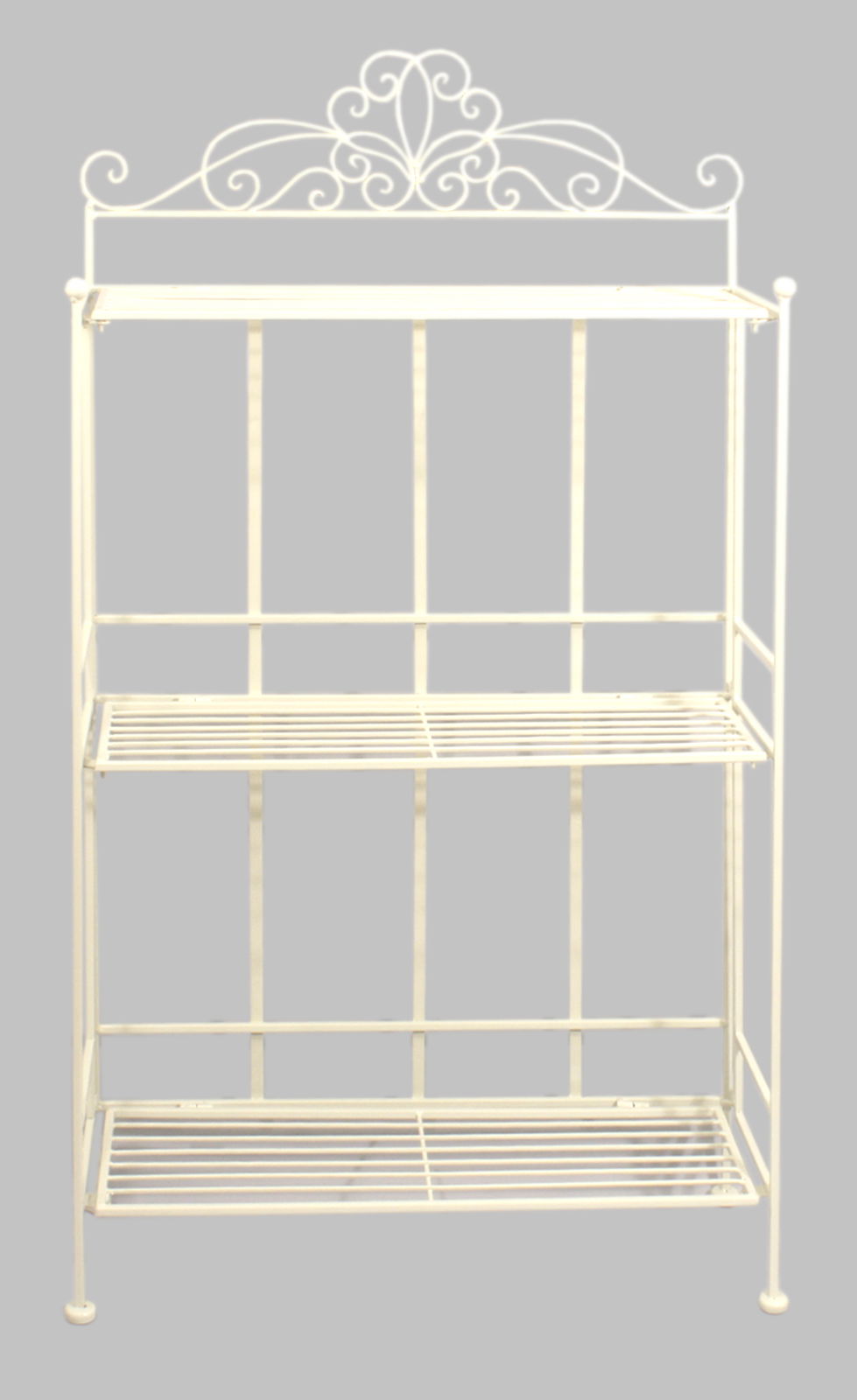 Cream Scroll 3 Tier Standing Rack Cream Scroll 3 Tier Standing Rack