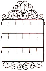 Black Scroll Wall Hanging Key or Jewellery Hook Unit Black Scroll Wall Hanging Key or Jewellery Hook Unit