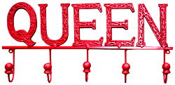Red Queen 5 Hook Wall Unit Red Queen 5 Hook Wall Unit