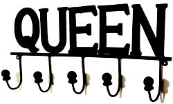 Black Queen 5 Hook Wall Unit Black Queen 5 Hook Wall Unit