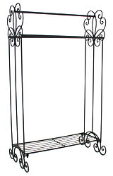 Black Scroll Free Standing Towel Rail Black Scroll Free Standing Towel Rail