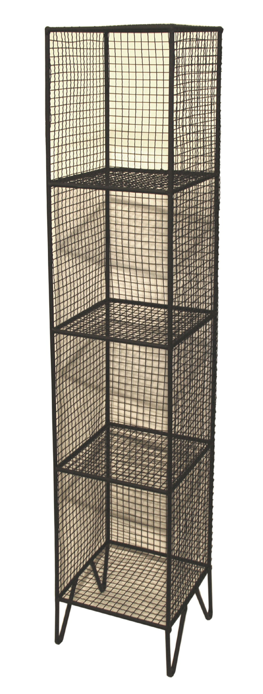 4 Tier Square Shelf Unit Black 4 Tier Square Shelf Unit Black