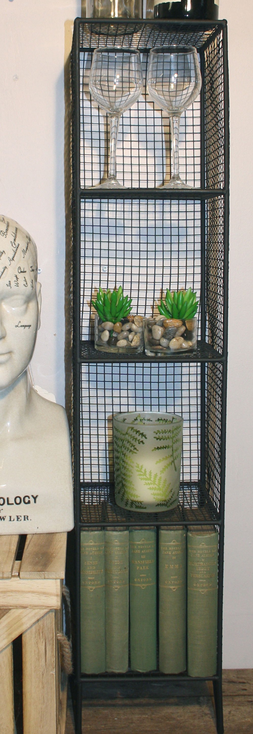 4 Tier Square Shelf Unit Black 4 Tier Square Shelf Unit Black