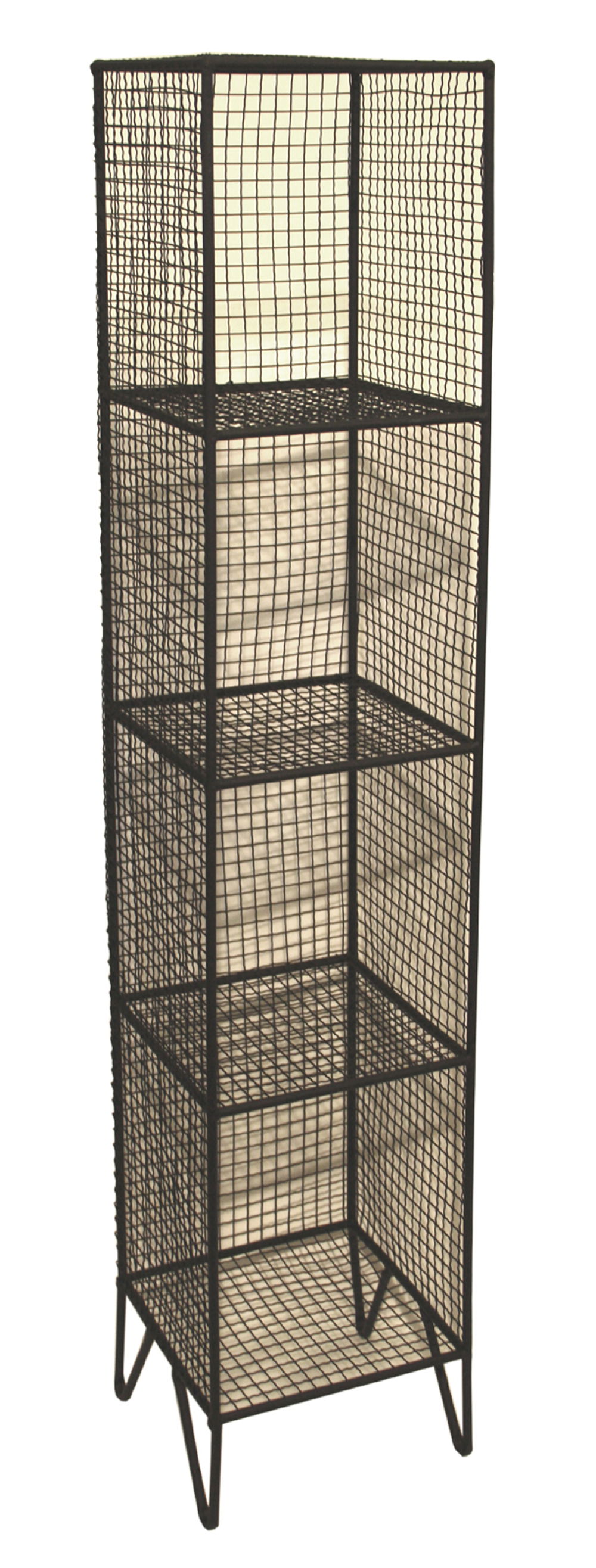 4 Tier Square Shelf Unit Black 4 Tier Square Shelf Unit Black