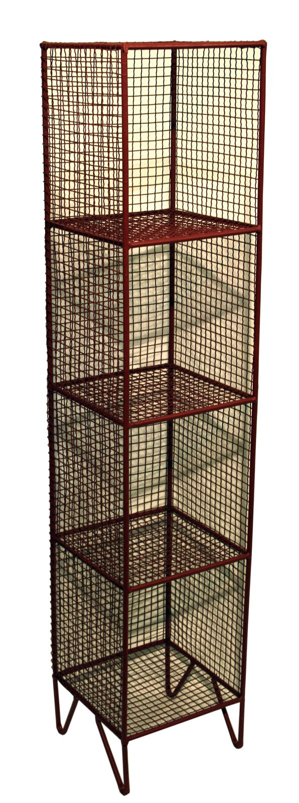 4 Tier Square Shelf Unit Red 4 Tier Square Shelf Unit Red
