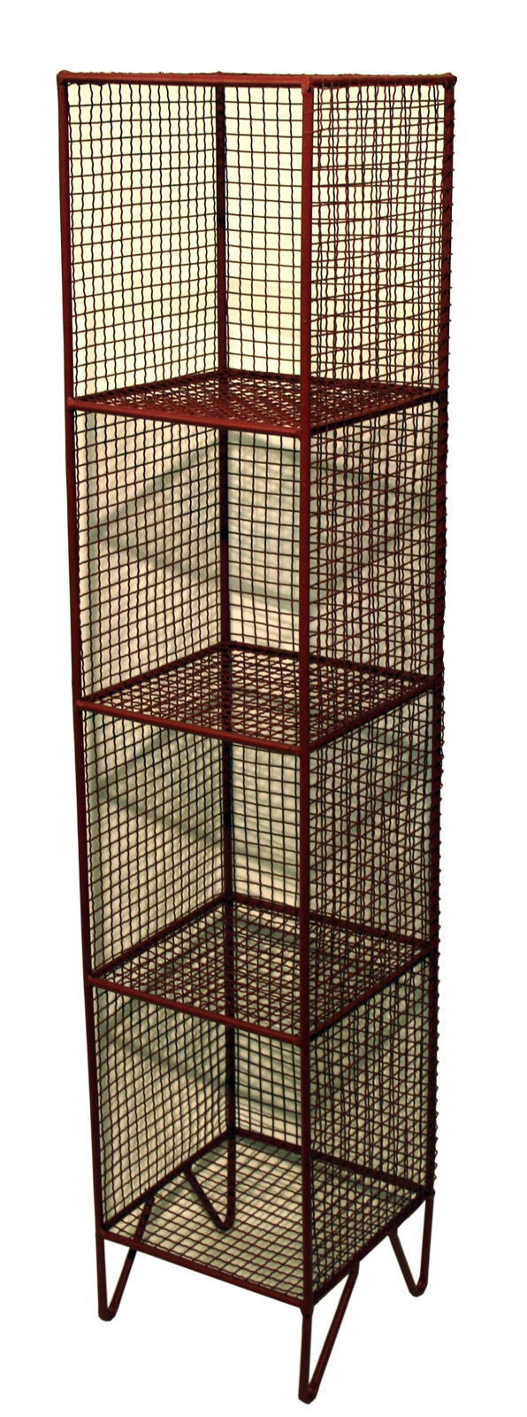 4 Tier Square Shelf Unit Red 4 Tier Square Shelf Unit Red