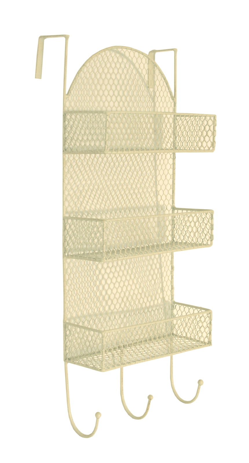 3 Tier Overdoor Shelf and Hooks Cream 3 Tier Overdoor Shelf and Hooks Cream