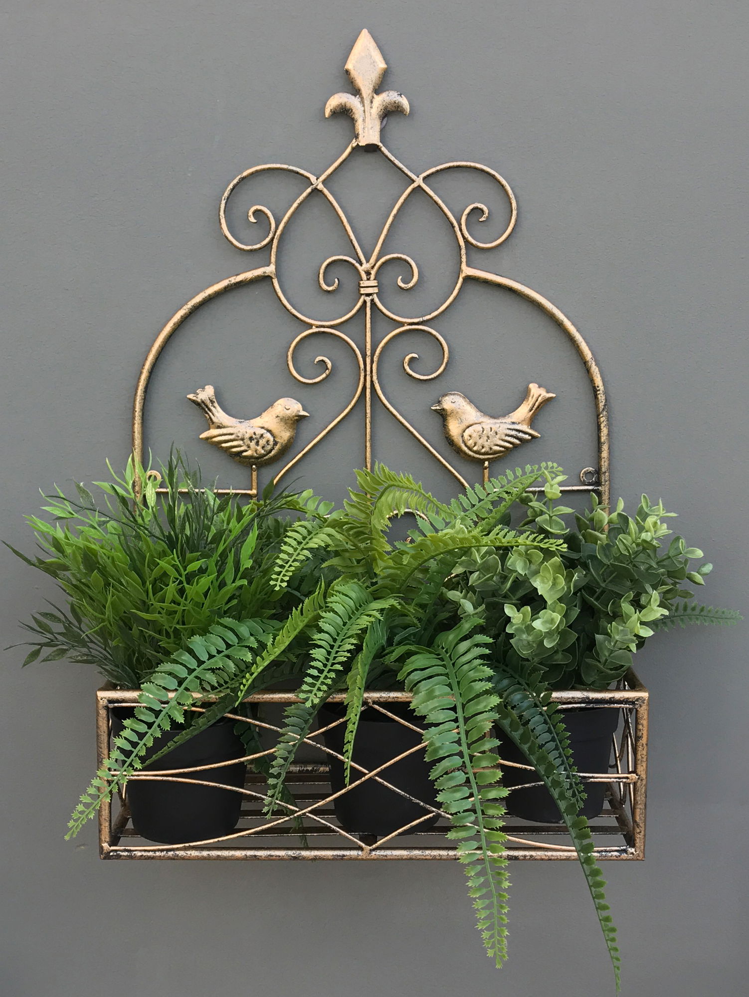 Large Gold Wall Planter Large Gold Wall Planter