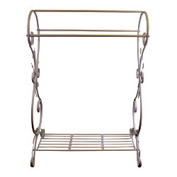 Cream Flower Design Free Standing Towel Rail Cream Flower Design Free Standing Towel Rail