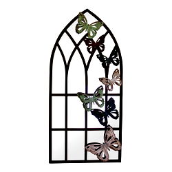 Church Window Garden Mirror, Butterfly Design, 65cm Church Window Garden Mirror, Butterfly Design, 65cm