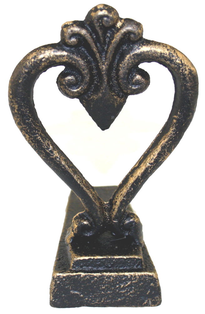 Black & Gold Metal Door Wedge With Heart Design Black & Gold Metal Door Wedge With Heart Design