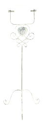 Grey Heart Standing Toilet Roll Holder Grey Heart Standing Toilet Roll Holder